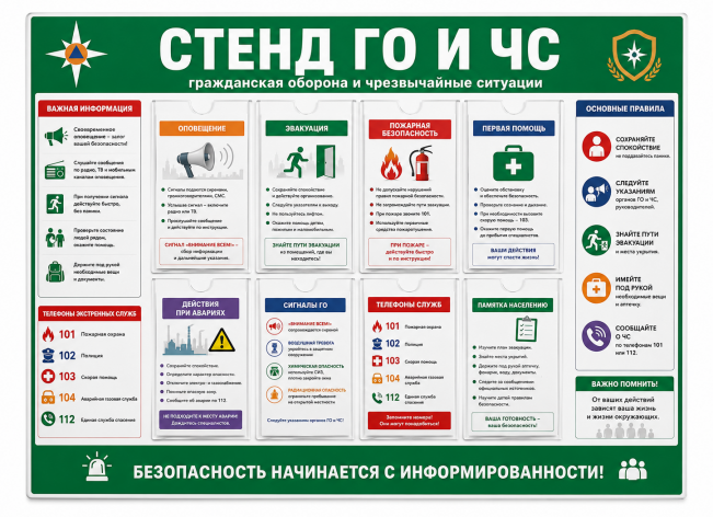 Стенд ГО и ЧС